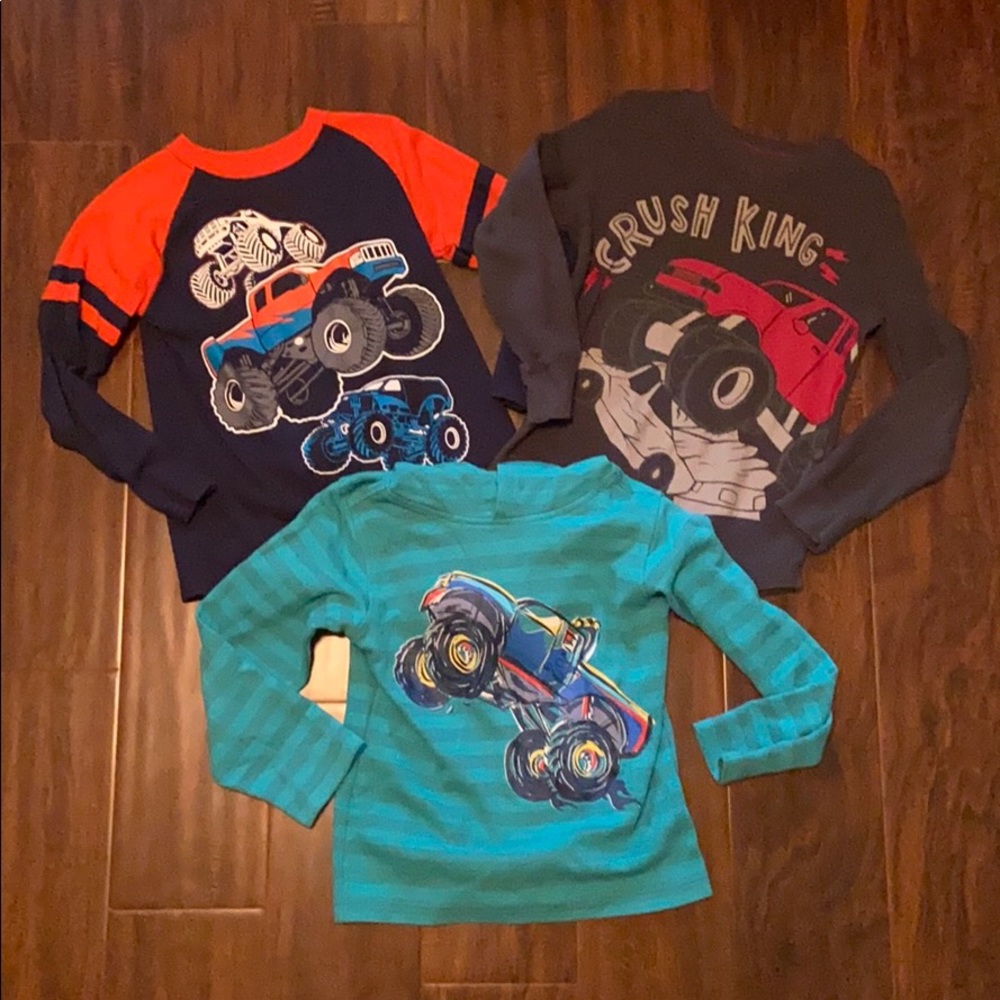 Boys Monster Truck Shirts, size 6.
